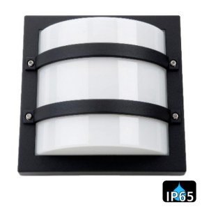 Bulkhead Largo Grid Black E27