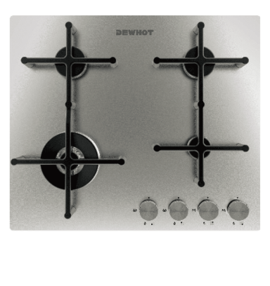 Gas Stove Slimline 4 Plate Stainless Steel 60cm