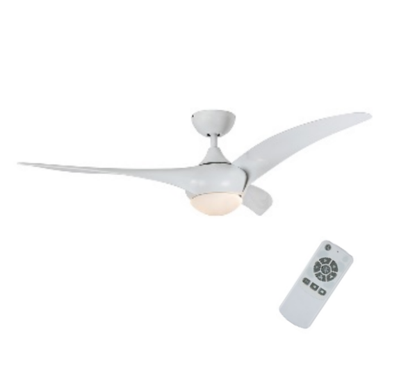 3 Blade Fan Opal Glass White