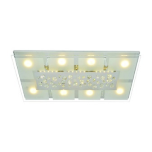 Crystal Rectangular Ceiling Light Chrome LED 1x39W
