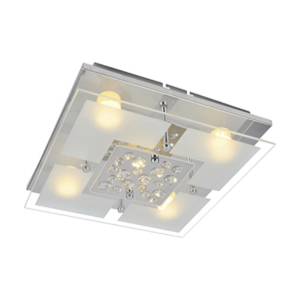 Crystal Square Ceiling Light LED 17W Chrome
