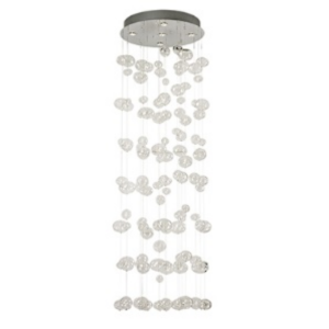 Rain Chandelier 5LT Glass & Chrome GU10 5x50W