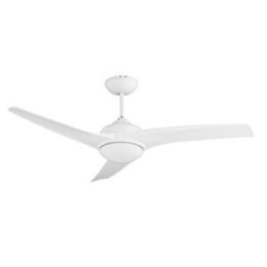Mach One White Ceiling Fan with Remote & Light - Non Dimmable