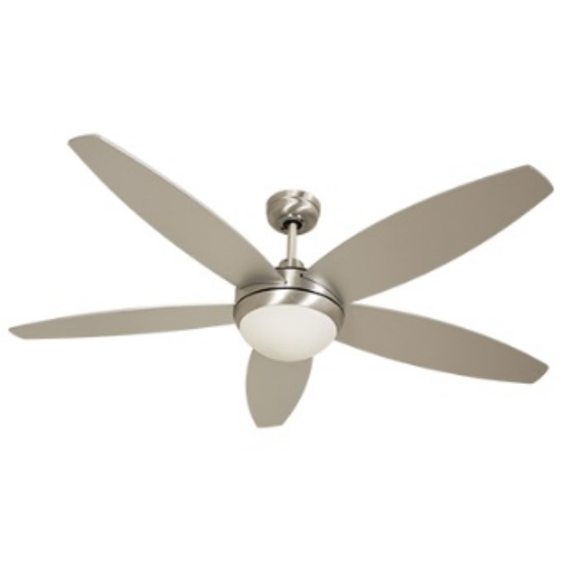 Lancer Satin Chrome Ceiling Fan with Light