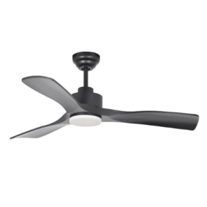 Rift 3 Blade Matt Black Ceiling Fan Motor Powered 30W