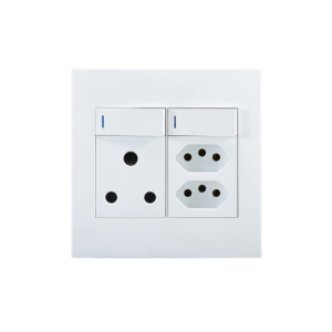Horizon Modern Single Socket 2xEuro White